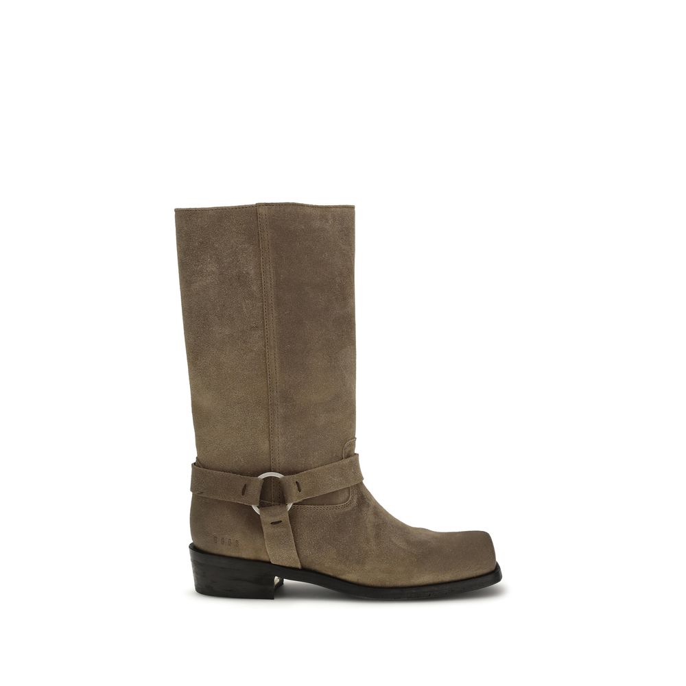 Calf Leather Biker Boots