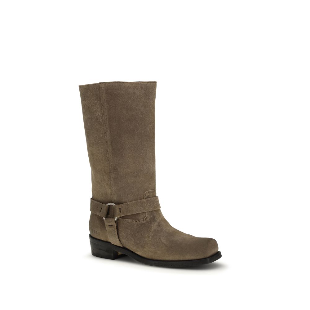 Calf Leather Biker Boots