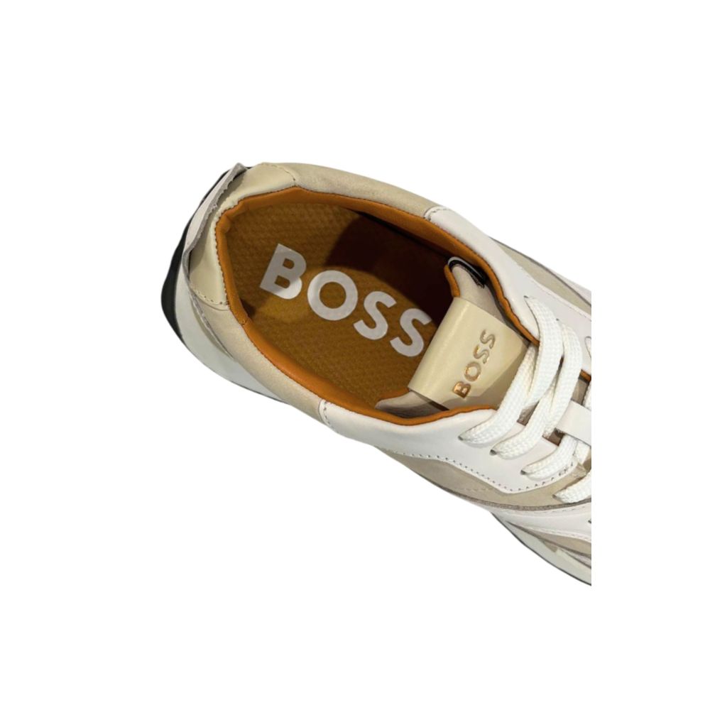 White Leather Platform Sneakers