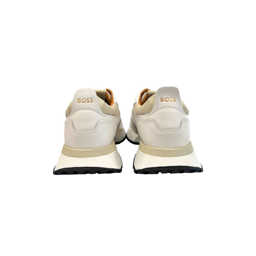 White Leather Platform Sneakers