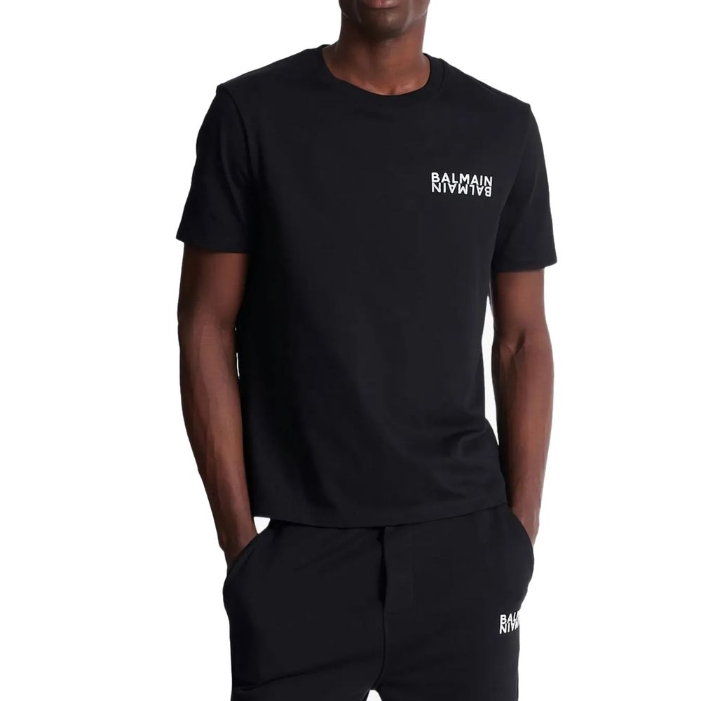 Black Cotton Logo T-Shirt