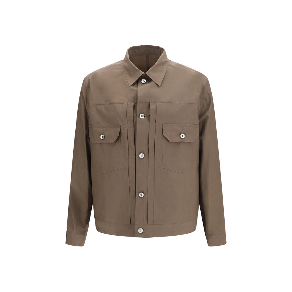 Bicolor Cotton Poplin Typewriter Jacket