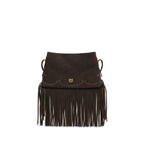 Calf Leather Fringed Shoulder Bag