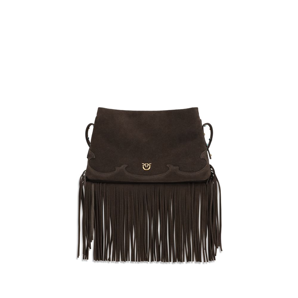 Calf Leather Fringed Shoulder Bag