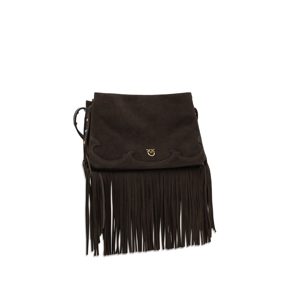 Calf Leather Fringed Shoulder Bag