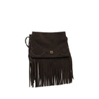Calf Leather Fringed Shoulder Bag