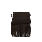 Calf Leather Fringed Shoulder Bag