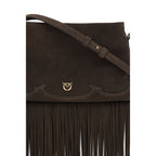 Calf Leather Fringed Shoulder Bag