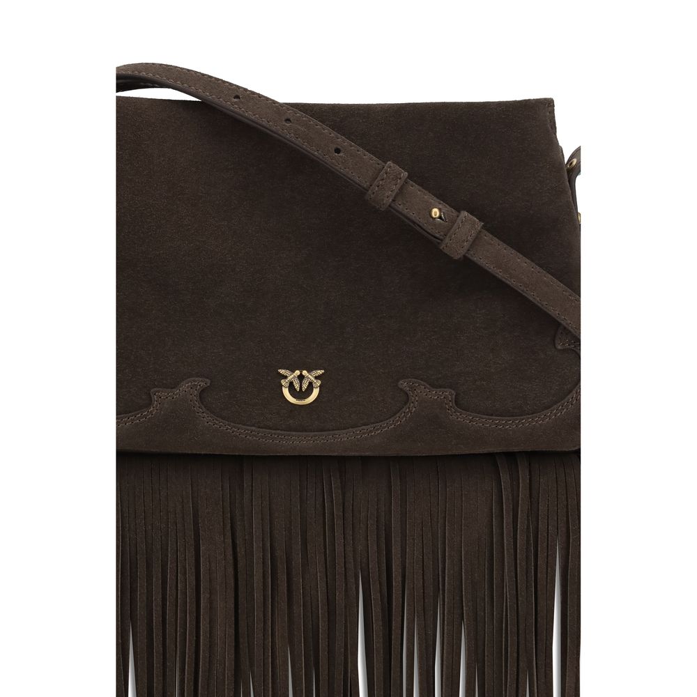 Calf Leather Fringed Shoulder Bag