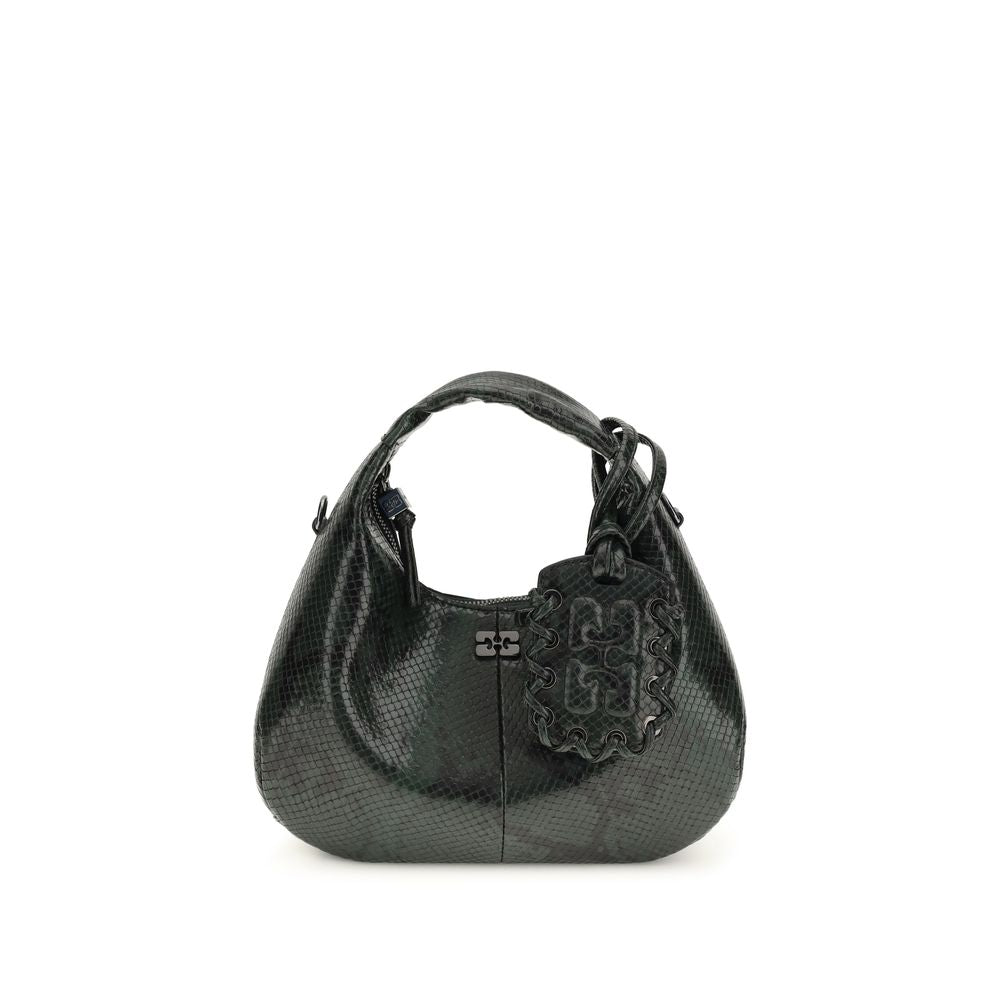 Mini Snake Handbag In Black Recycled Polyester