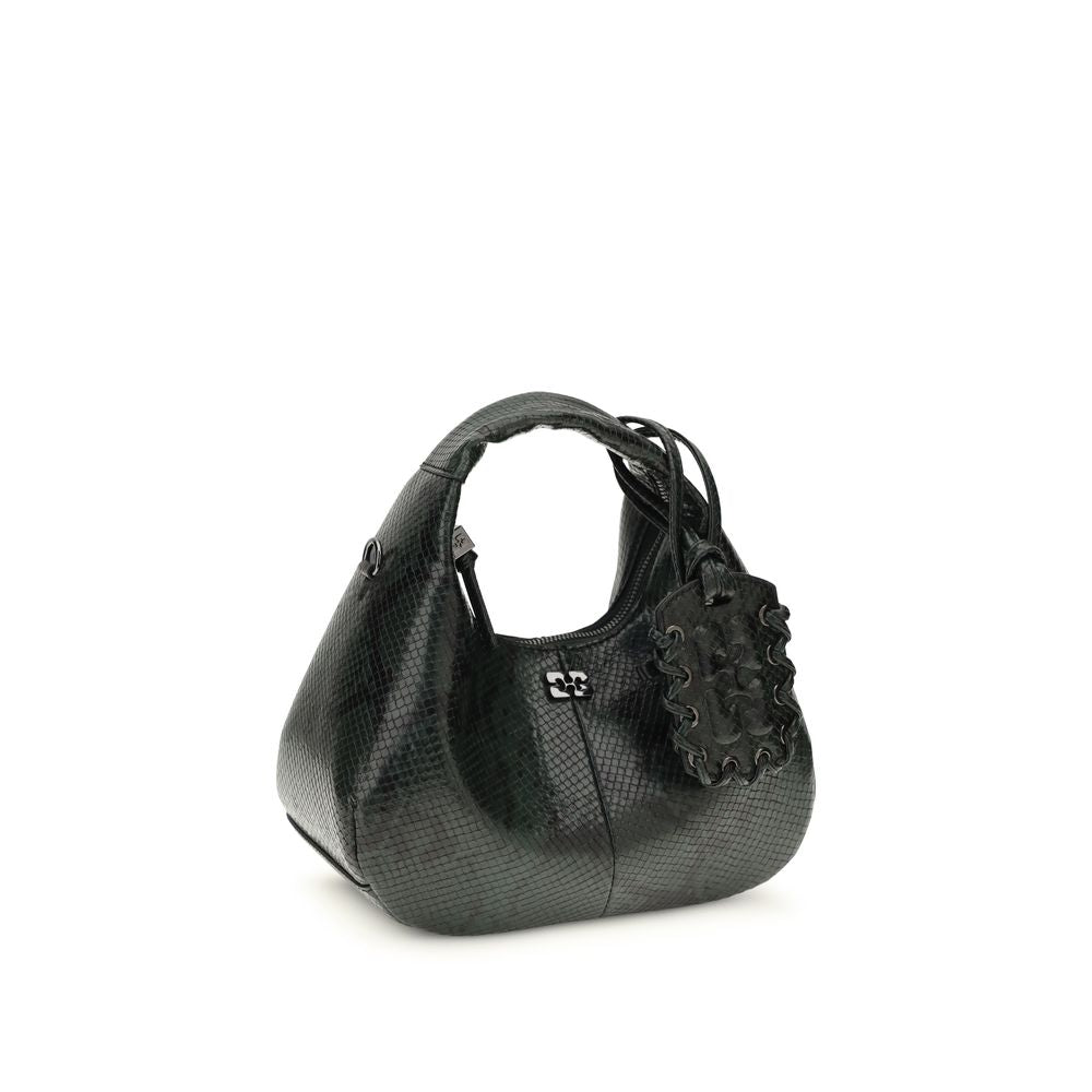 Mini Snake Handbag In Black Recycled Polyester