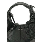 Mini Snake Handbag In Black Recycled Polyester