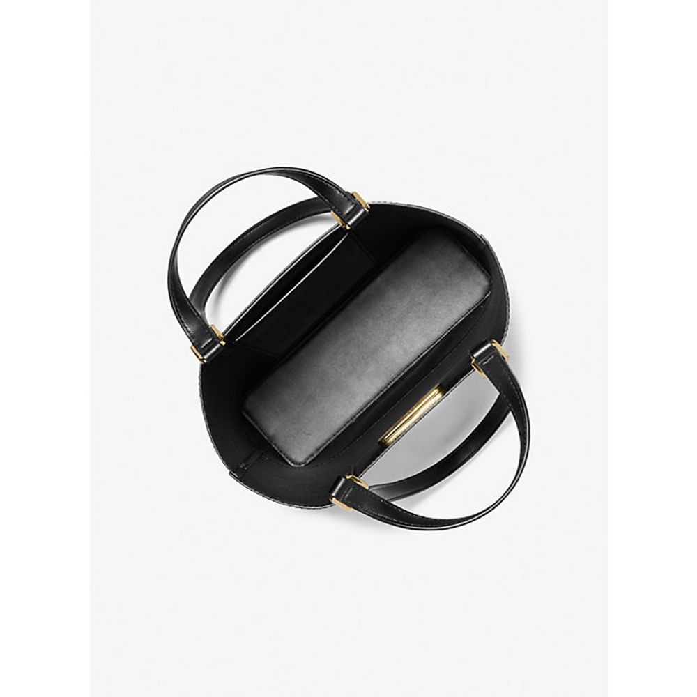 Black Leather Kelli Shoulder Bag