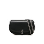 Black Leather Mila Shoulder Bag
