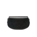 Black Leather Mila Shoulder Bag