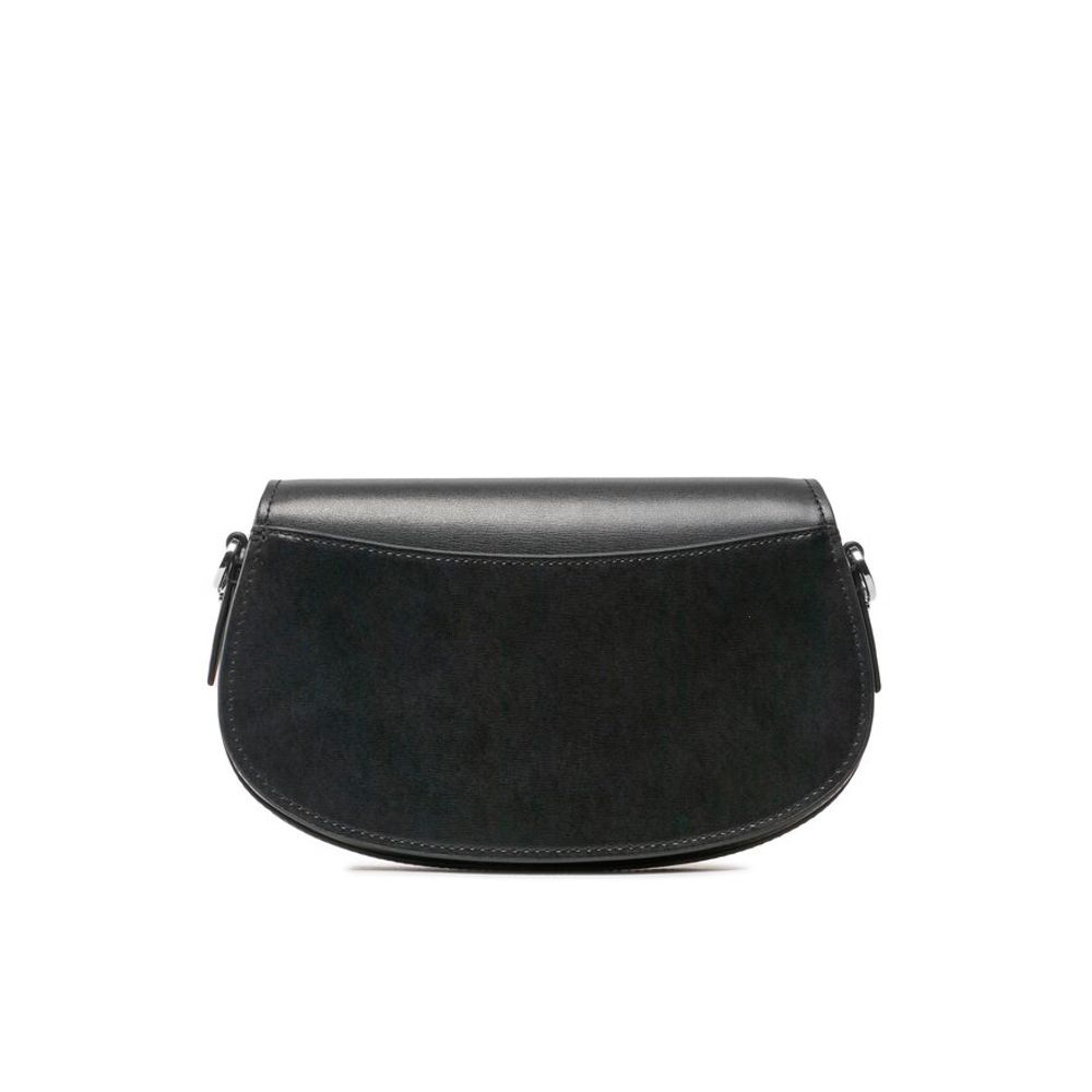 Black Leather Mila Shoulder Bag