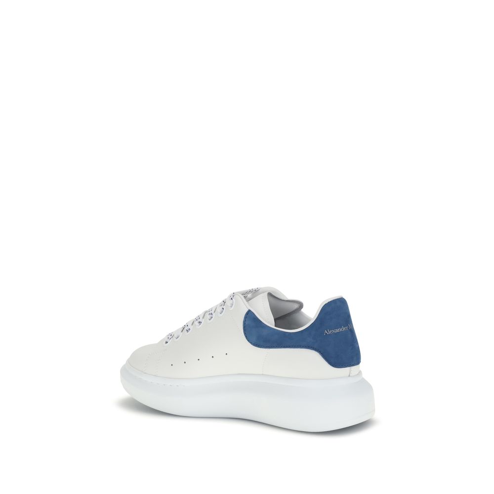 White Calf Leather Platform Sneakers