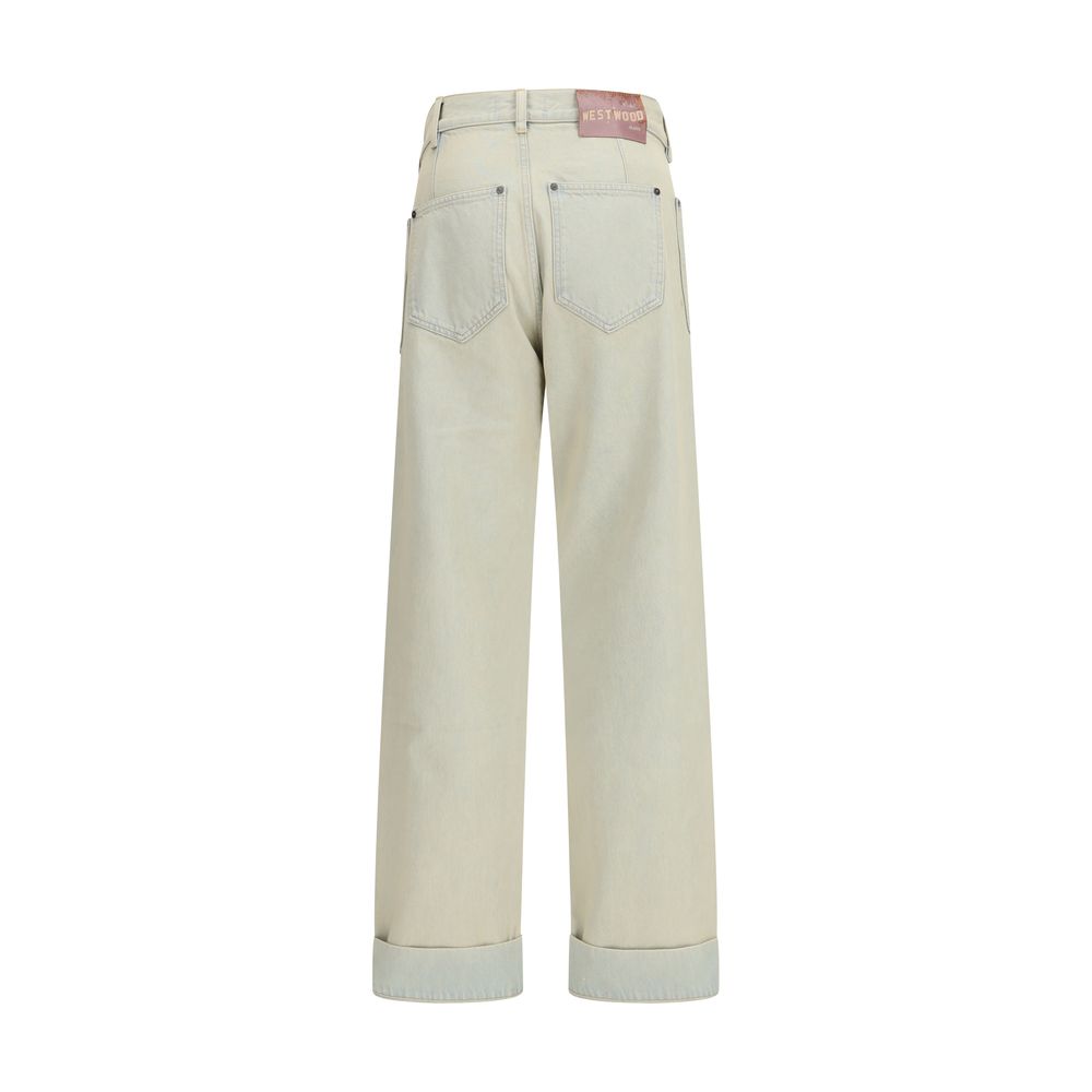 Blue Cotton Regular Fit Denim Jeans