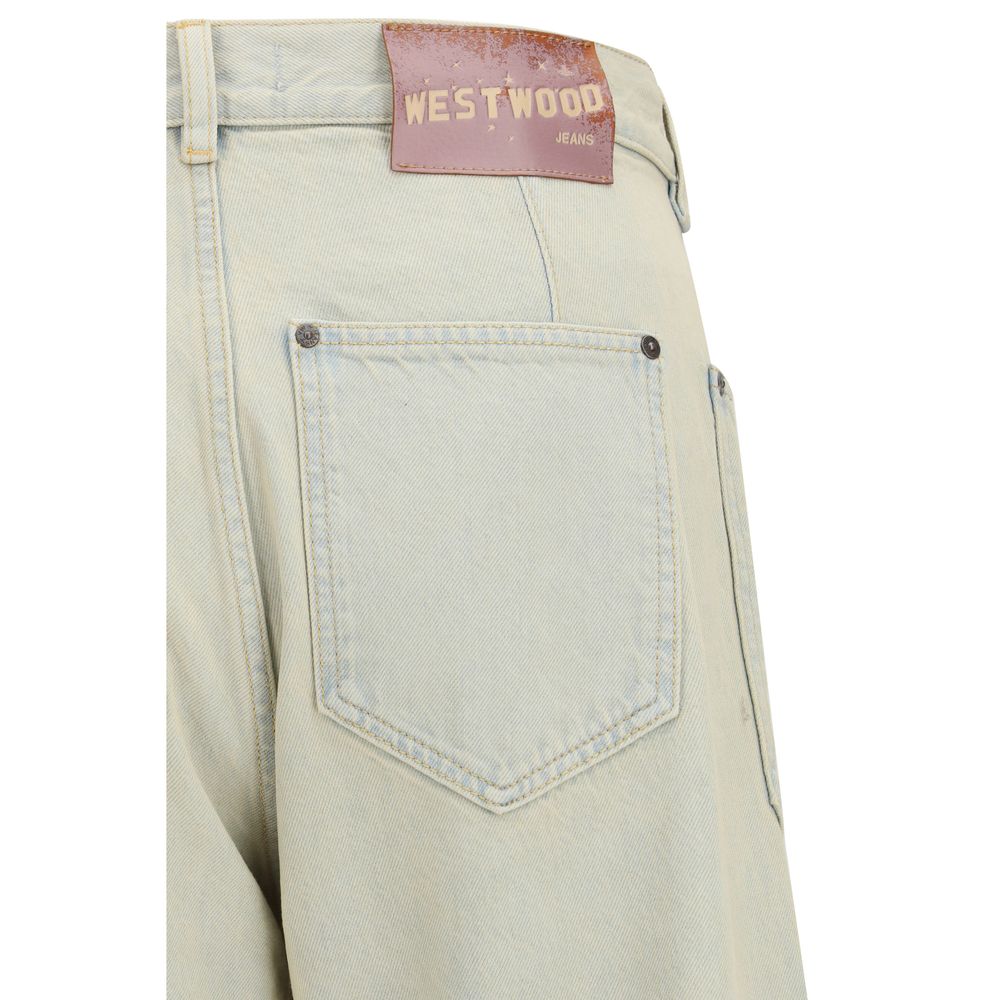 Blue Cotton Regular Fit Denim Jeans
