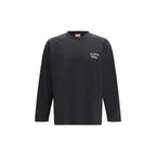 Cotton Jersey Long Sleeve T-Shirt With Boke Heart Patch