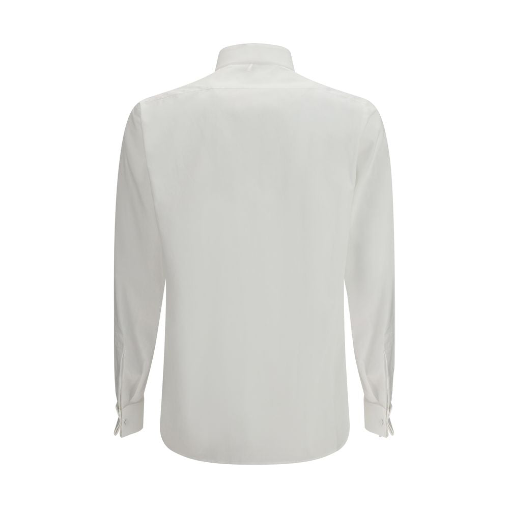 White Cotton Regular-Fit Shirt