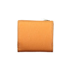 Metallic Soft Leather Wallet In Arancione