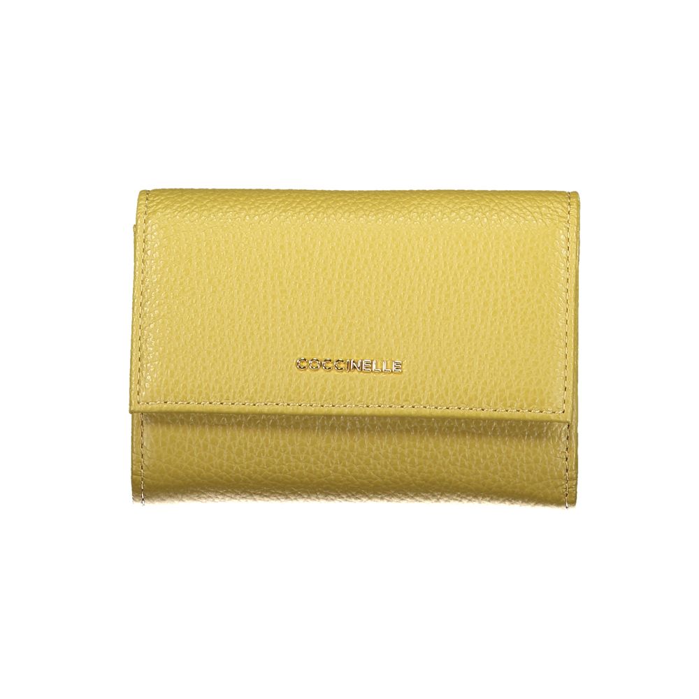 Metallic Soft Wallet In Verde Leather