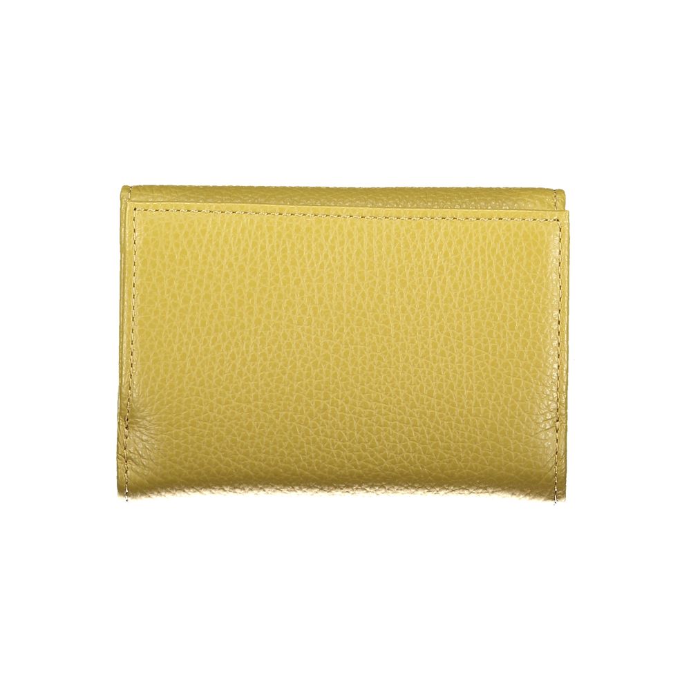 Metallic Soft Wallet In Verde Leather