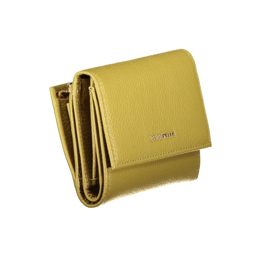 Metallic Soft Wallet In Verde Leather