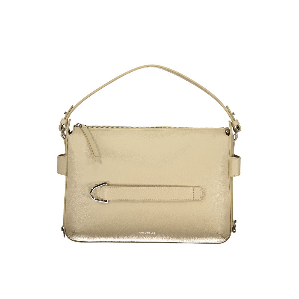 Gretel Ribbon Beige Leather Handbag