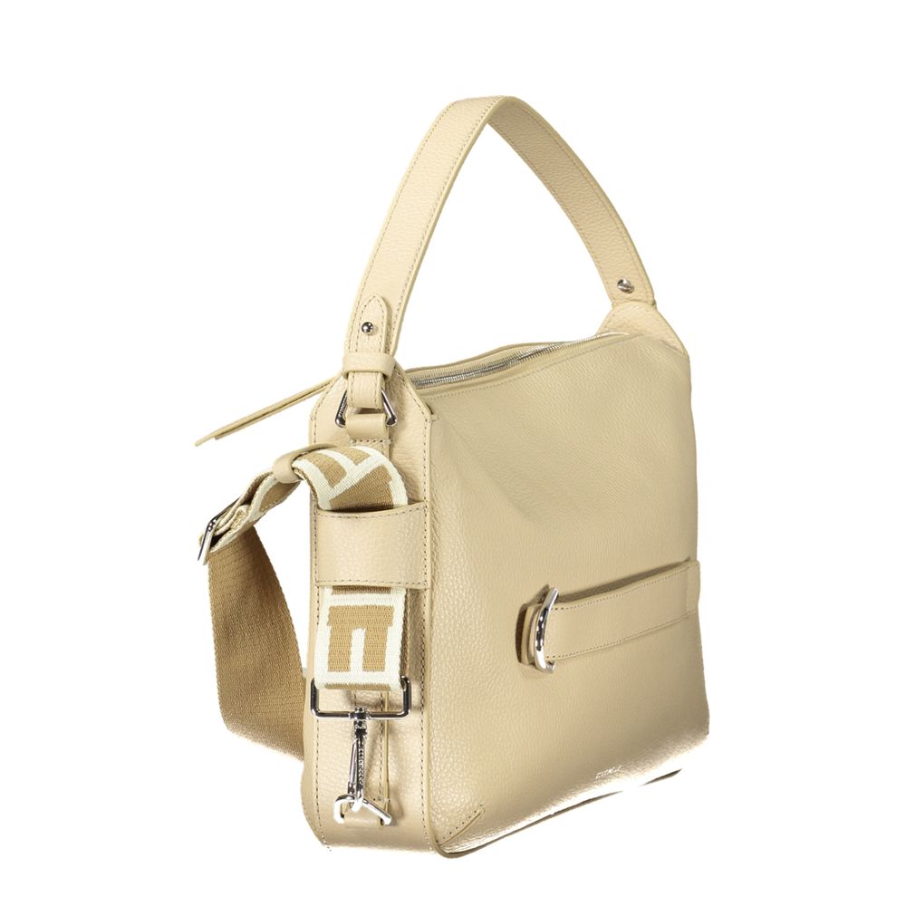 Gretel Ribbon Beige Leather Handbag