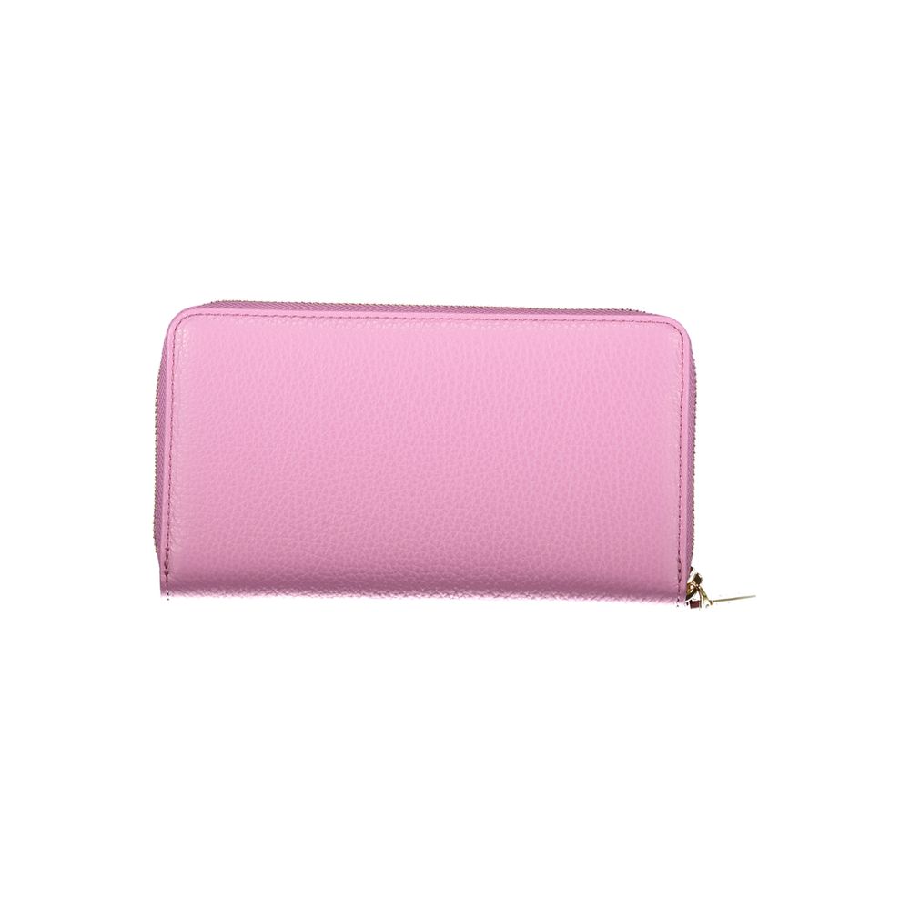 Metallic Soft Leather Wallet In Viola