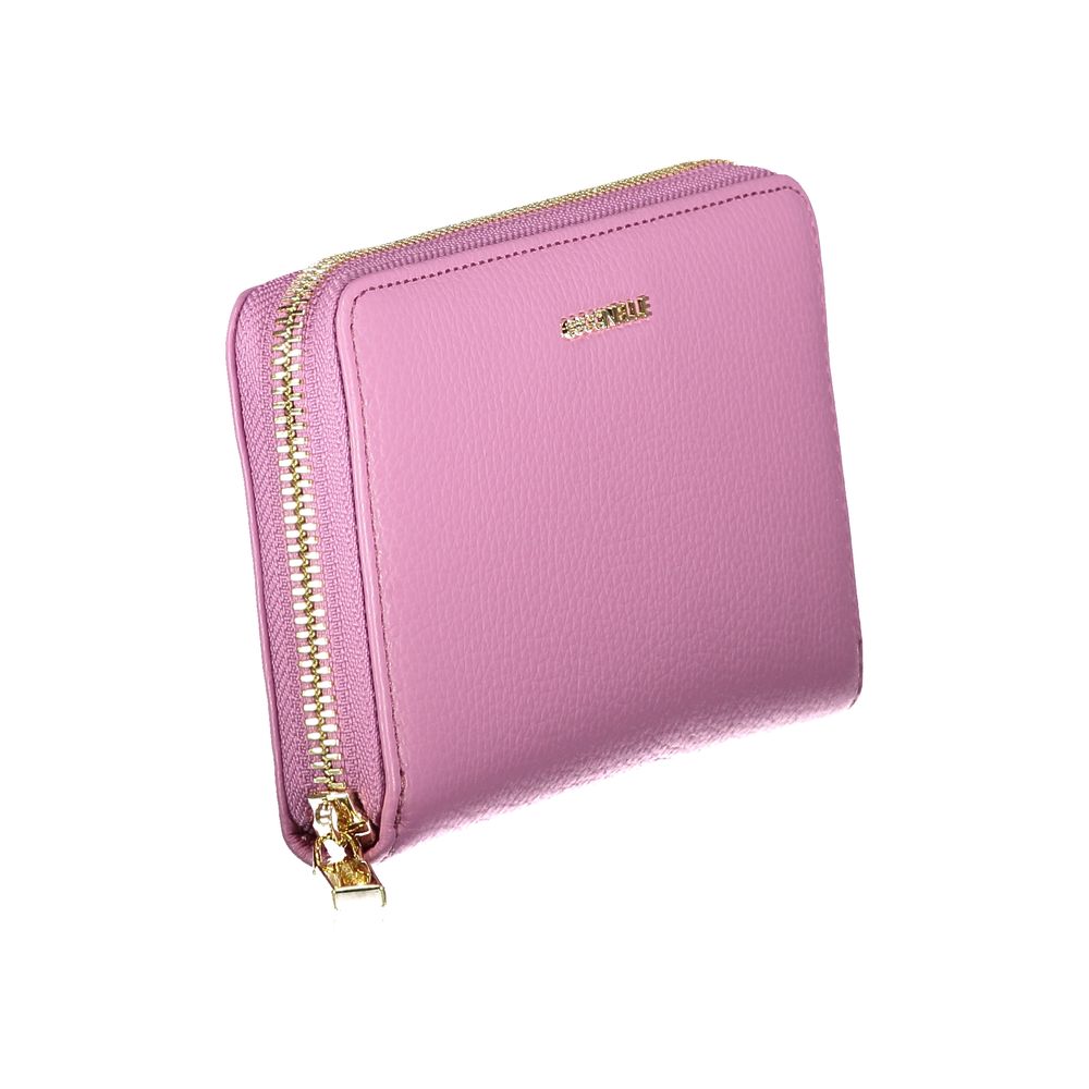 Metallic Soft Leather Wallet In Viola