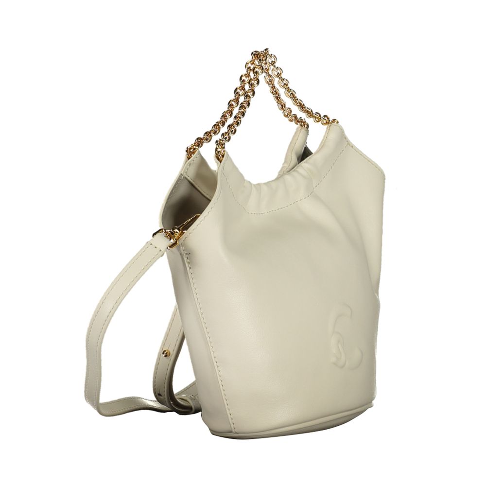 White Leather Smash Bag