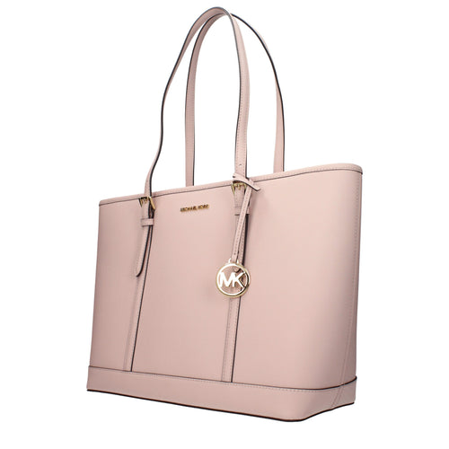 Powder Blush Leather Shoulder Bag