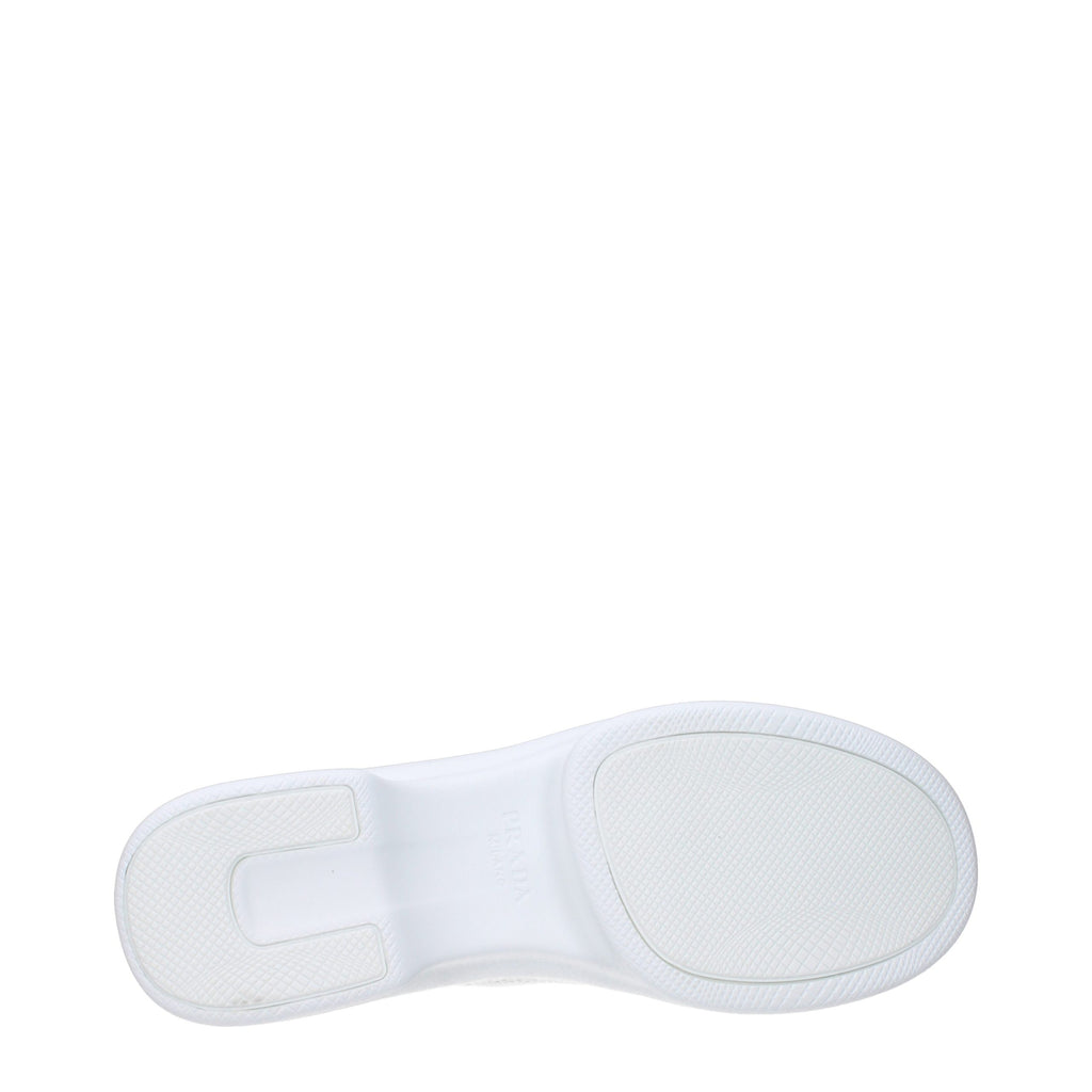 White Fabric Athletic Sneakers