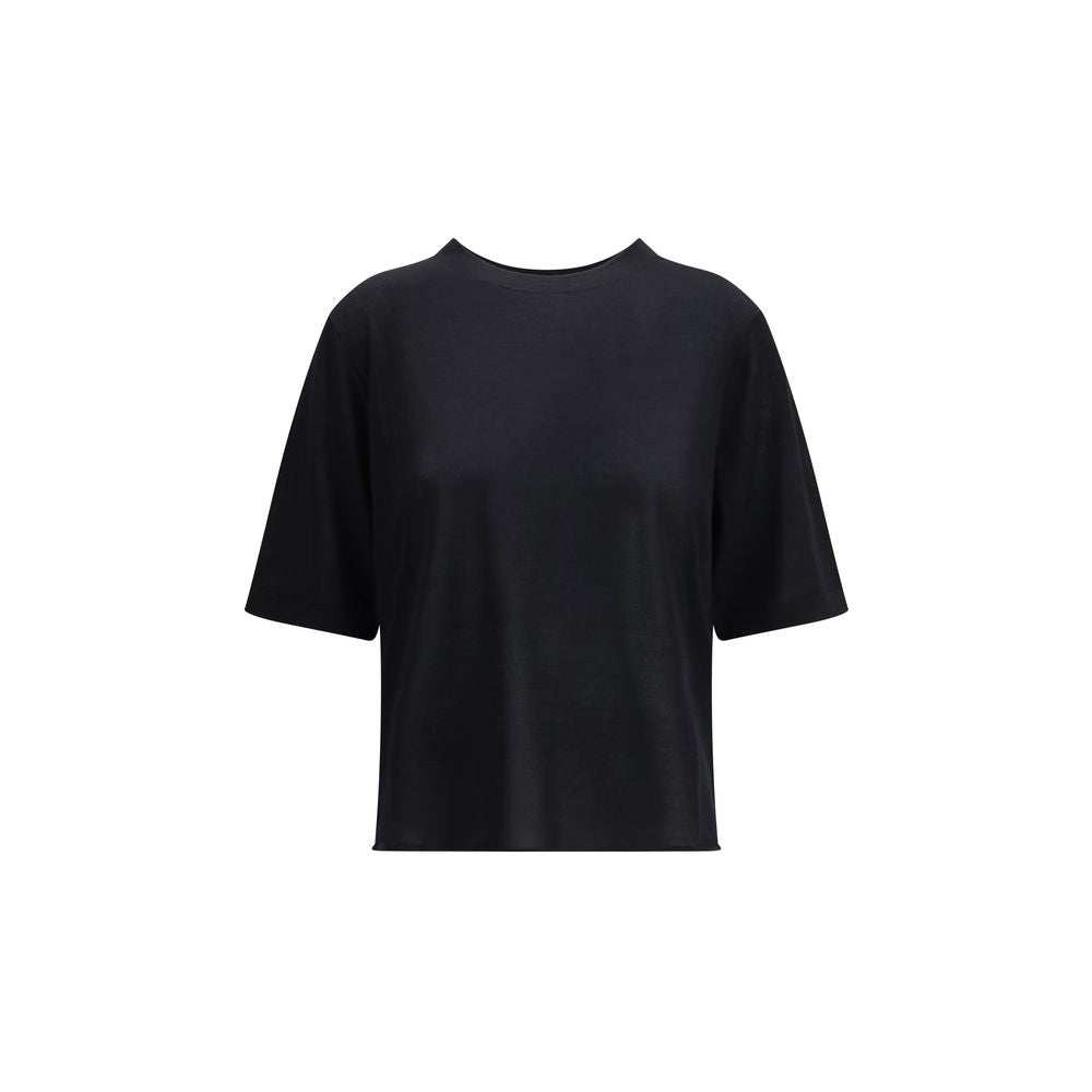 Black Cashmere Crewneck T-Shirt