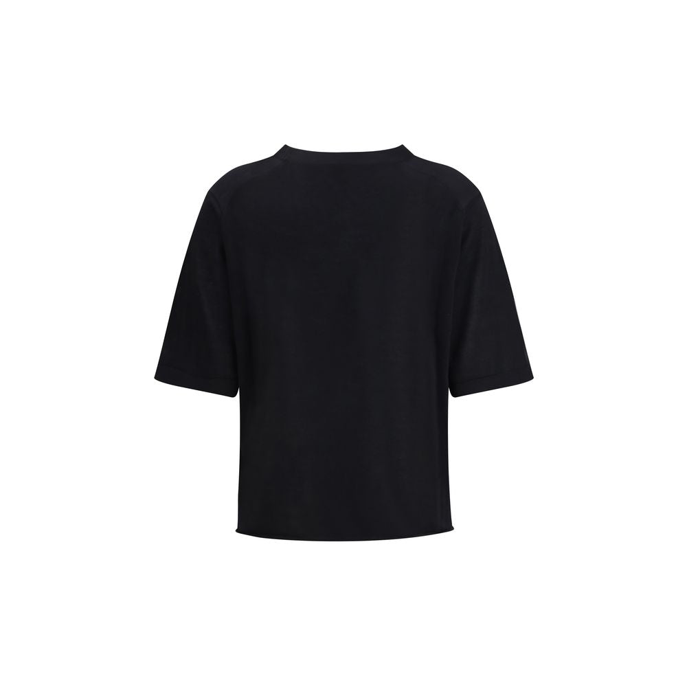 Black Cashmere Crewneck T-Shirt