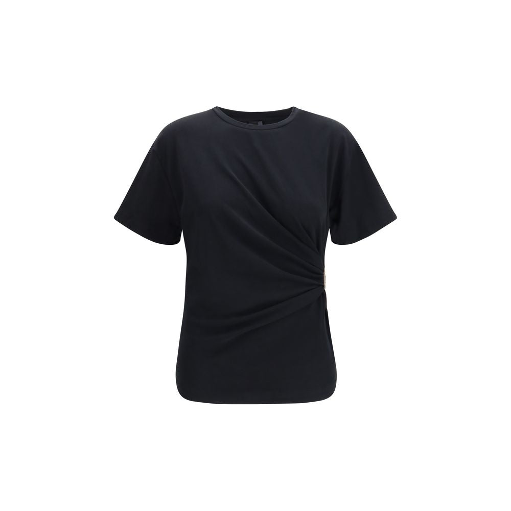 Mary Cotton T-Shirt With Gold Waist Appliqué