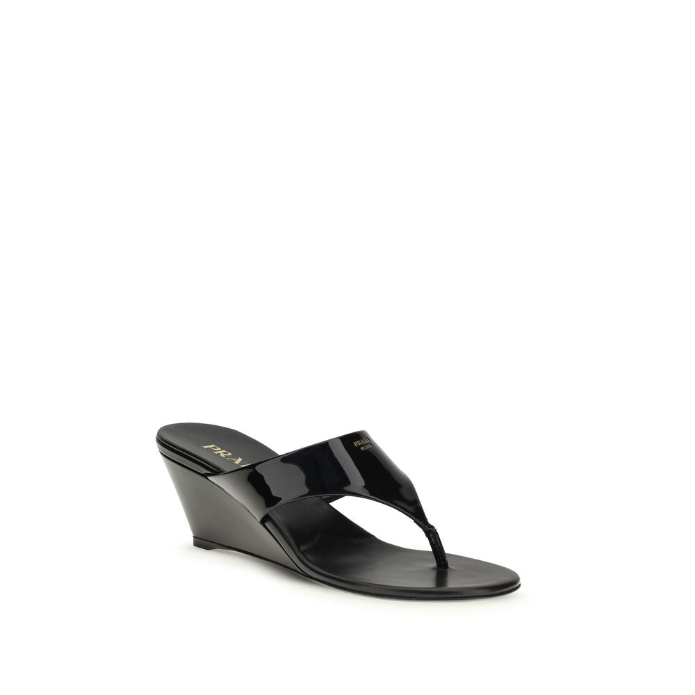 Patent Leather Thong Sandals