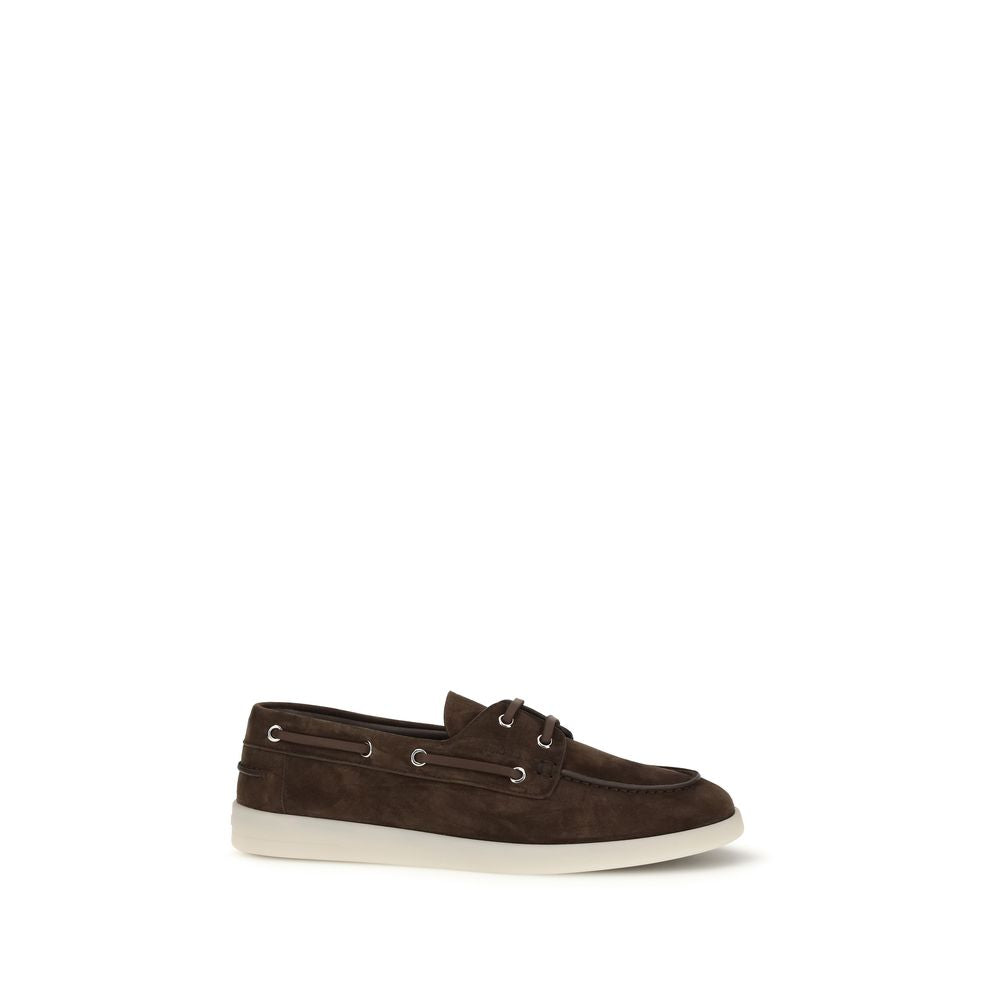 Suede Calf Leather Boat Loafers