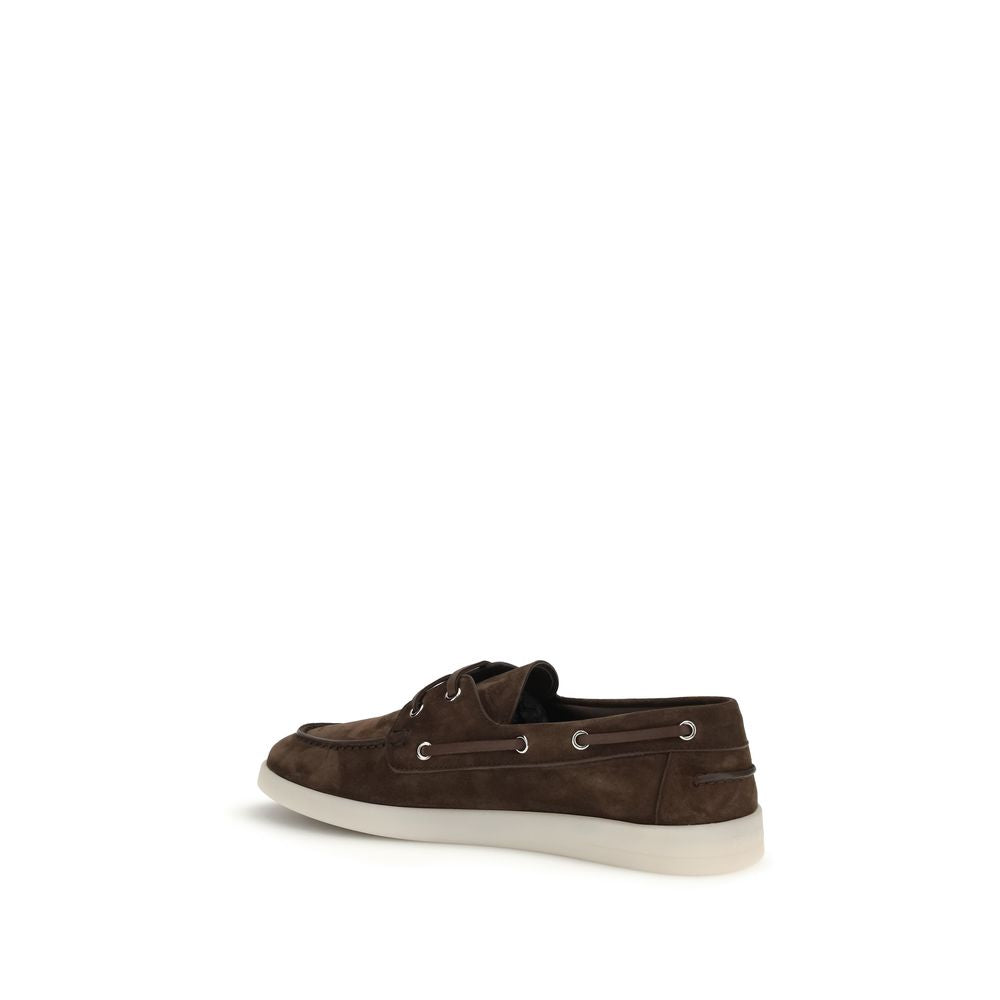 Suede Calf Leather Boat Loafers