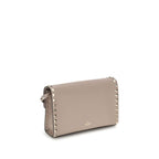 Grained Calfskin Rockstud Shoulder Bag