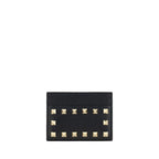 Calf Leather Rockstud Card Holder