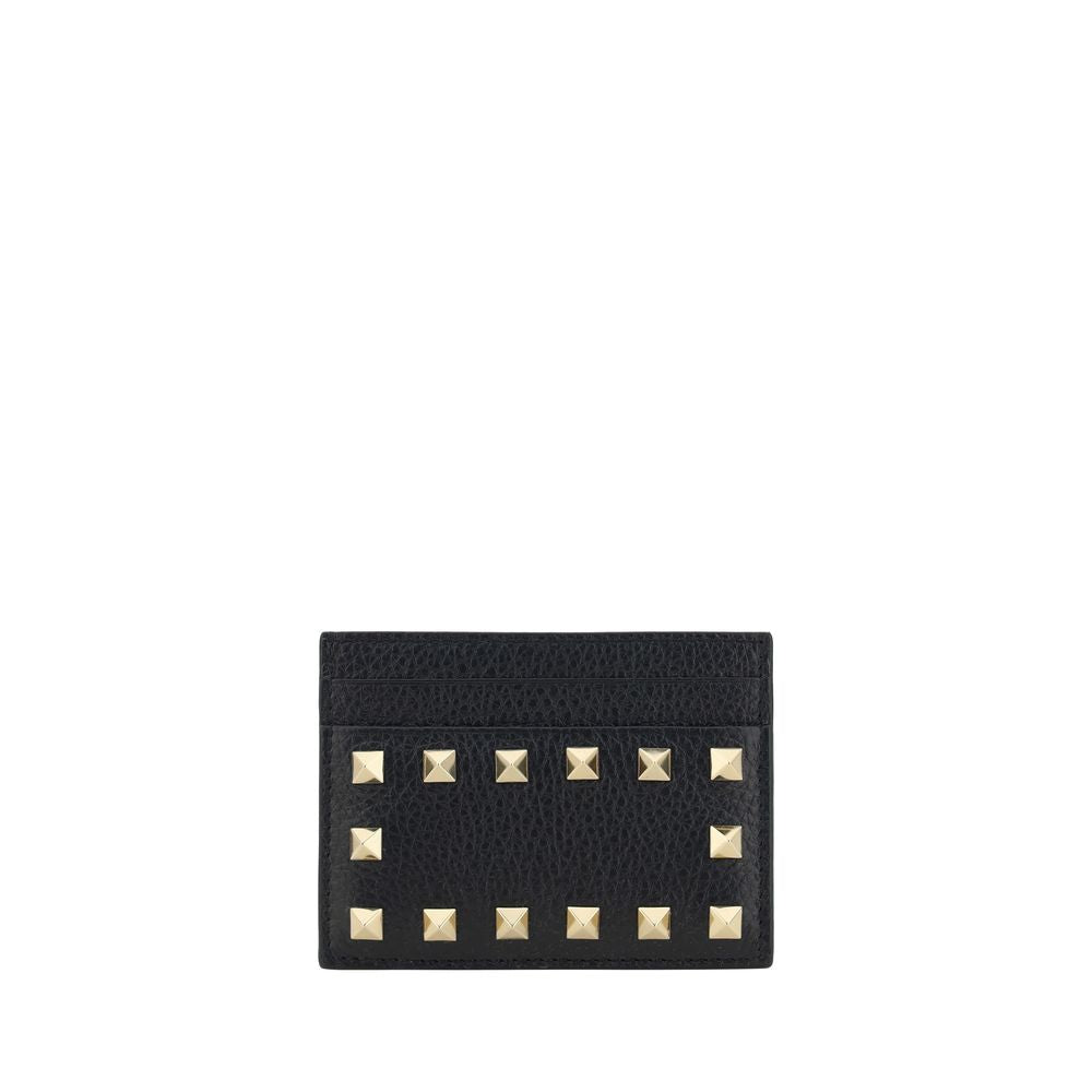 Calf Leather Rockstud Card Holder