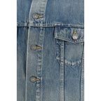 Blue Cotton Denim Trucker Jacket