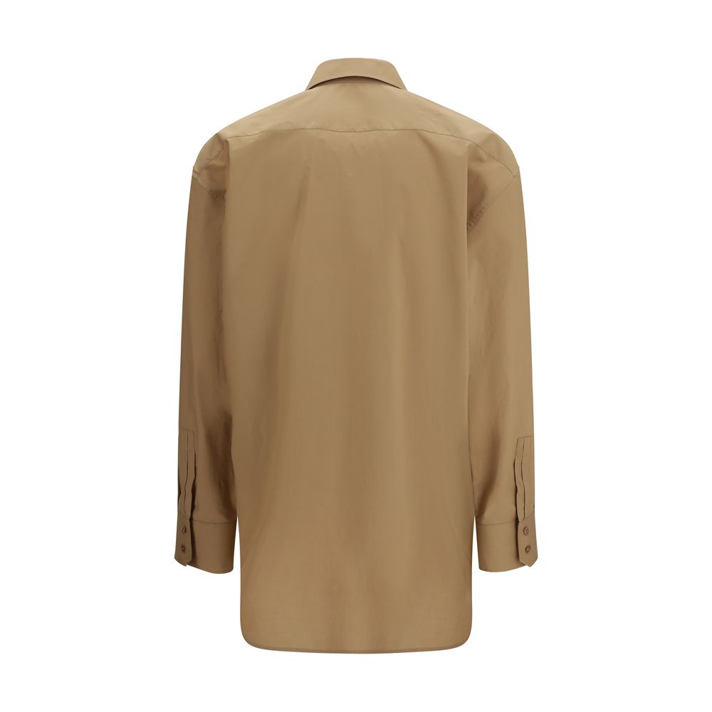 Beige Cotton Cassandre Oversize Shirt