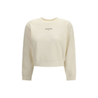 Paris Cropped Cotton Sweatshirt