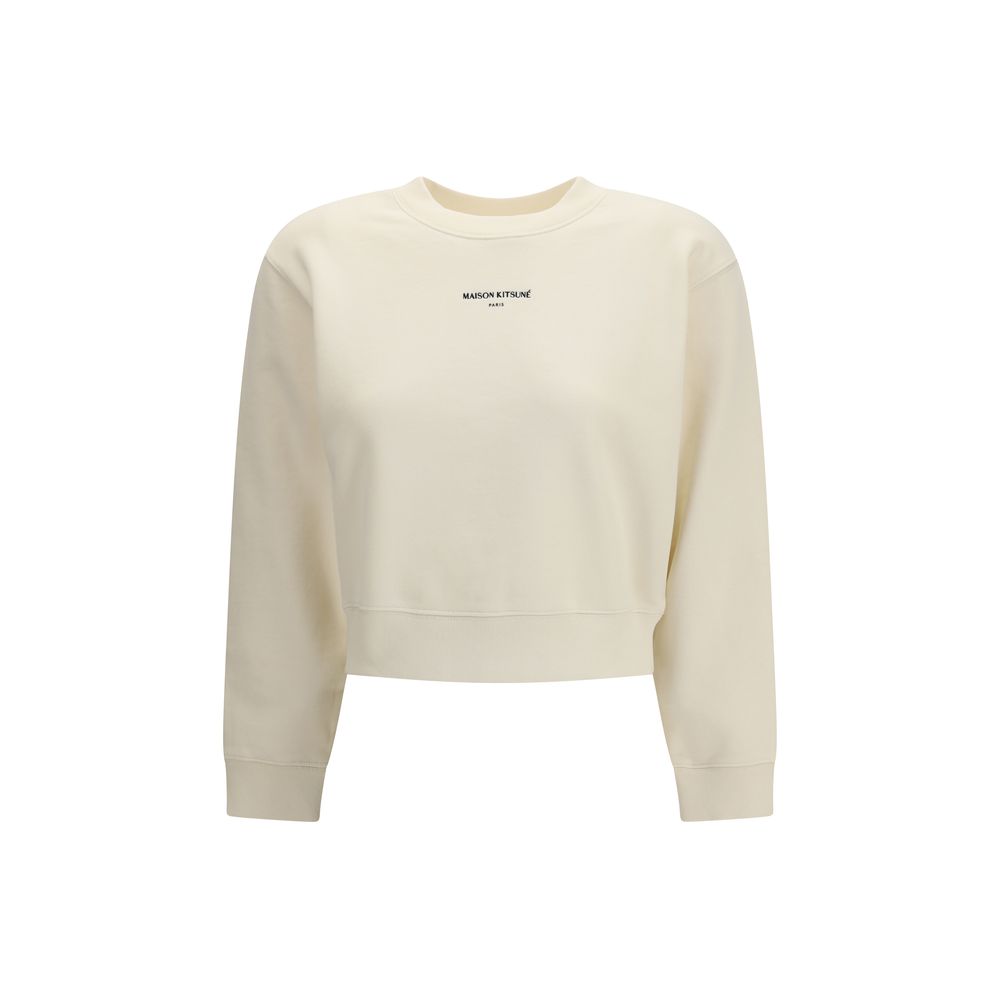 Paris Cropped Cotton Sweatshirt