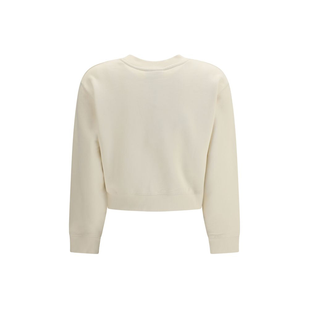 Paris Cropped Cotton Sweatshirt